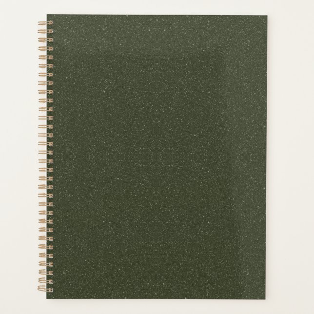 Planejador Semanal Personalizado de Moss Verde Tex (Frente)