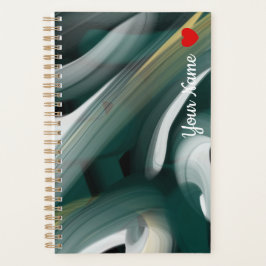 Planejador Tendência Arte Abstrata Preto Branco Ve