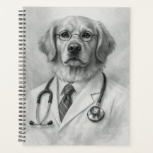 Planejador Veterinário Cachorro Doutor Tons de Cin