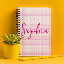 Planejador Xadrez Rosa Personalizado com Nome 