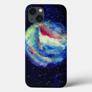 Planet Case, Watercolor Cosmos Art