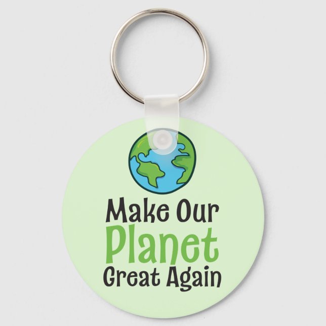 Planet Great Again 2.25" Chaveiro de Botão Básico (Frente)