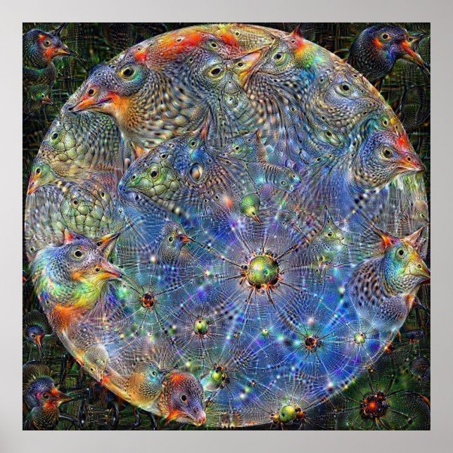 Planet Mercury Deep Dream Poster (Frente)