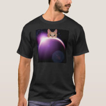 Planeta de Gatos Espaciais LOL Camisa Masculina En