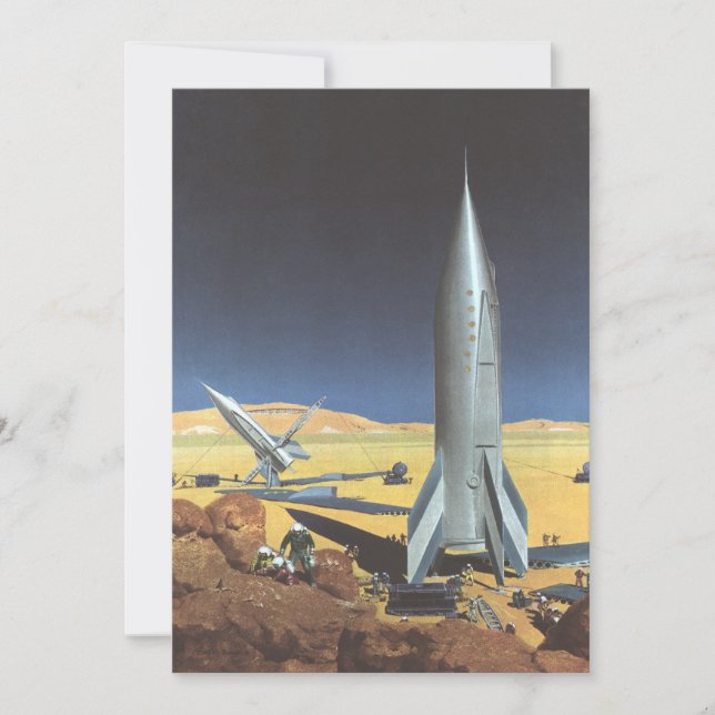 Planeta Deserto de Ficção Científica Vintage com f (Frente)