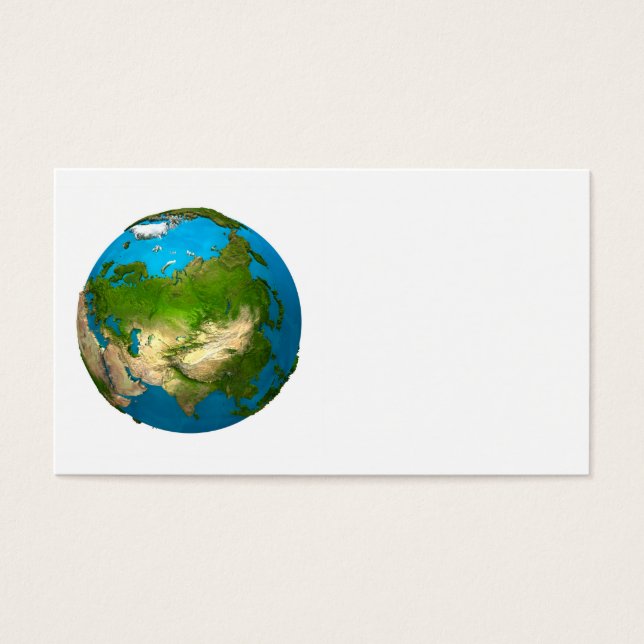 Planeta Terra - Ásia - globo colorido. 3d Renderiz (Frente)
