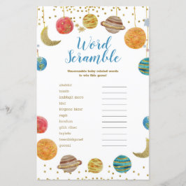 Planetas Chá de fraldas Espacial Exterior Escrâmbi