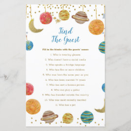 Planetas Chá de fraldas espacial externo Encontre 