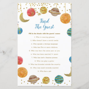 Planetas Chá de fraldas espacial externo Encontre 