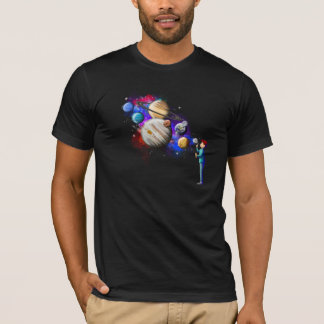 Planetas De Bubble Infantis - Camisa De Arte Espac