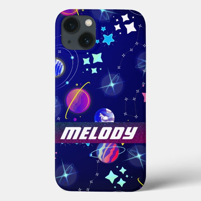 planetas do espaço exterior coloridos estrelas da  (Verso)