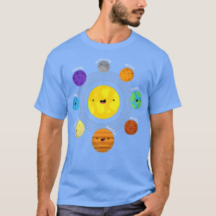 Planetas Do Sistema Solar Camisa Terra Lua Solar E