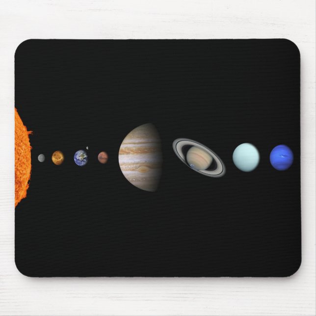 PLANETAS do SISTEMA SOLAR Mousepad (Frente)