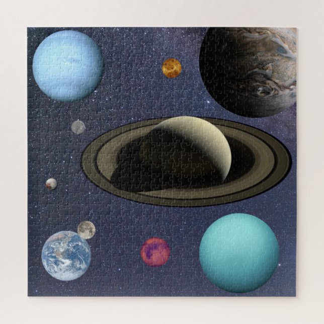 Planetas do sistema solar Quebra-cabeça (Vertical)