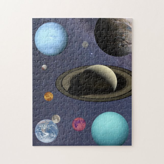 Planetas do sistema solar Quebra-cabeça (Vertical)