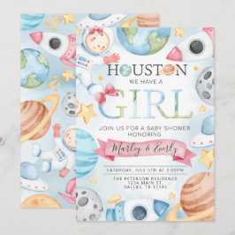 Planetas Espaciais Convite para Chá de fraldas Men