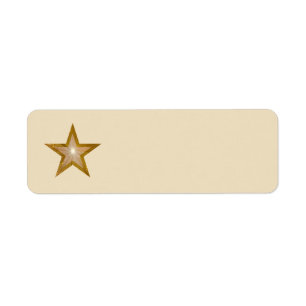 Planície Dourado do creme da etiqueta da estrela