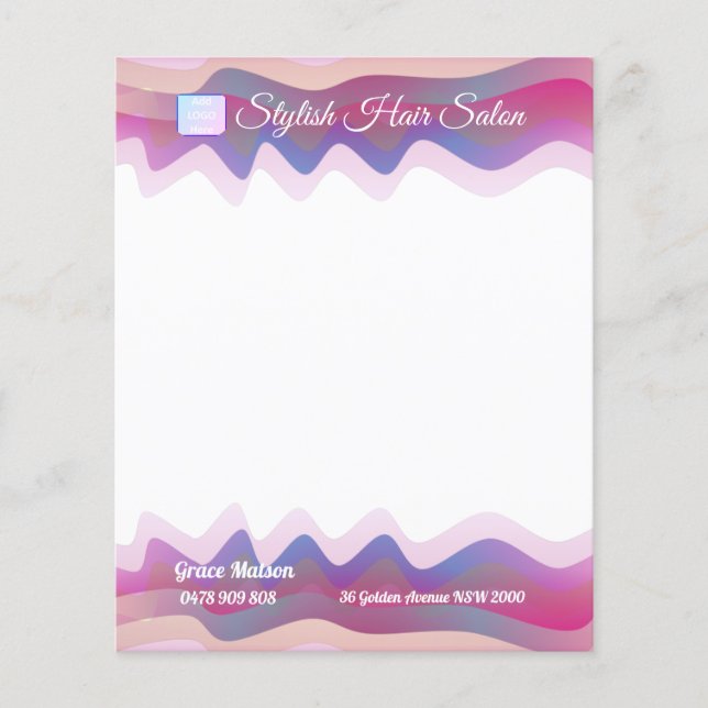 Planilha de papel do Rainbow com Logotipo (Frente)