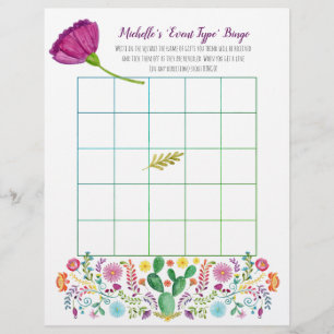 Planilhas personalizadas de jogos BINGO - qualquer