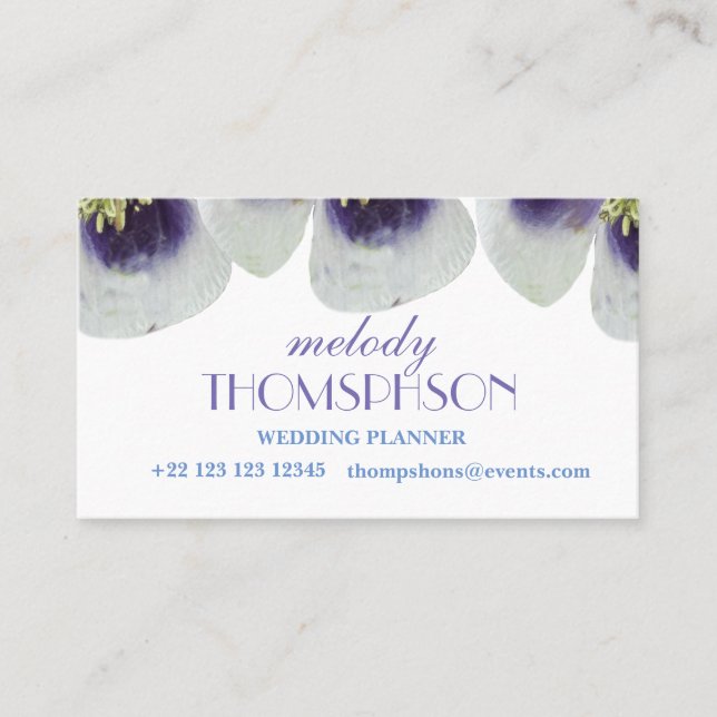 Planner de Casamento, Cartões de visitas Elegantes (Frente)