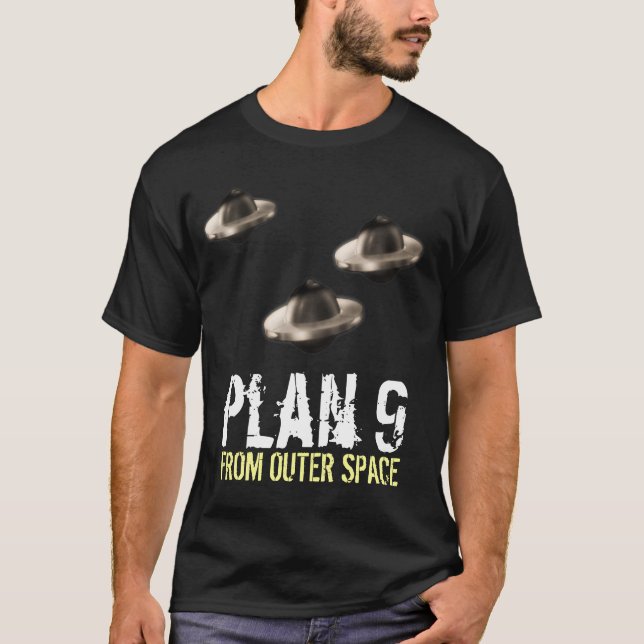 Plano 9 do presente da camisa do filme do espaço (Frente)