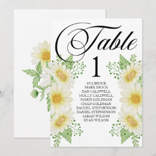 Plano de Assentos Cartão de Mesa Caligrafia Adoráv