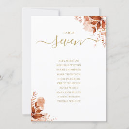 Plano de Assentos de Outono Tom Dourado Número da 