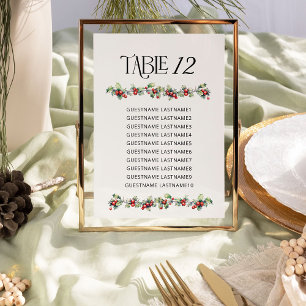 Plano de Assentos Número da Mesa de Natal Casament