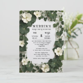 Plano de Mesa e Convites de Casamento Ivy Elegante