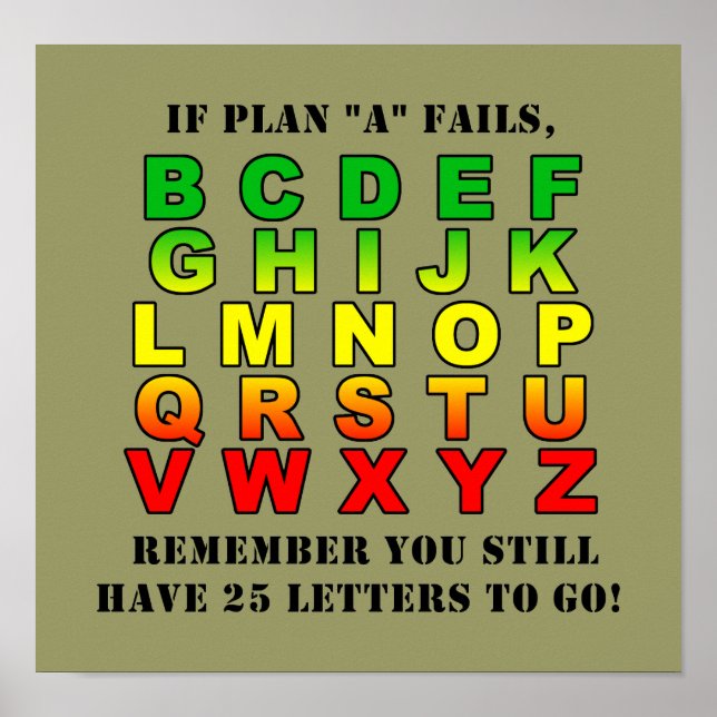 Planos 'B' a 'Z' Poster (Frente)