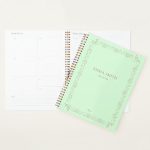 Planos e Notas do Planejador de Mint Vintage