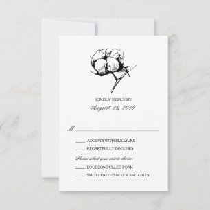 Planta de algodão que grava   RSVP Wedding