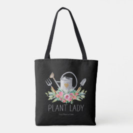 Planta Lady Boho Watercolor Gardener Humor Tote Ba