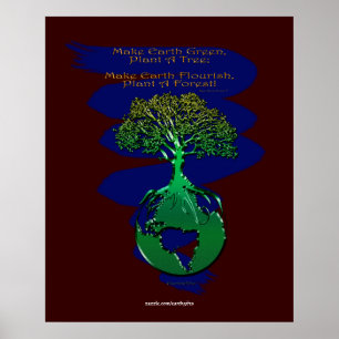 PLANTA Poster e Poema de Arte FLORESTAL