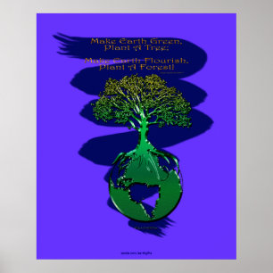 PLANTA Poster e Poema de Arte FLORESTAL