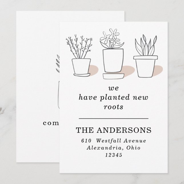 Plantamos novas raízes plantas movendo lançamento (Frente/Verso)