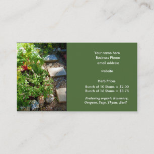 Plantas aromáticas frescas para venda de Cartão de