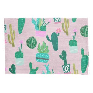 Plantas Cactos Cactáceas do Sudoeste Rústico Rosa