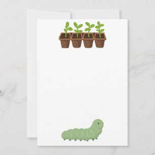 Plantas em Vasos com um Convite de Lagarta