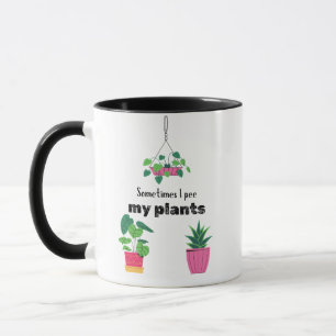Plantas flores presentes engraçados na caneca de c