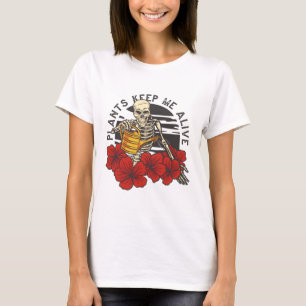 Plantas Me Mantêm Vivo Em Camisa De Esqueleto
