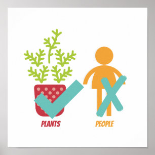 Plantas Sim Pessoas Não Poster