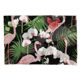 Plantas Tropicais Pássaros Ilustração Colorida