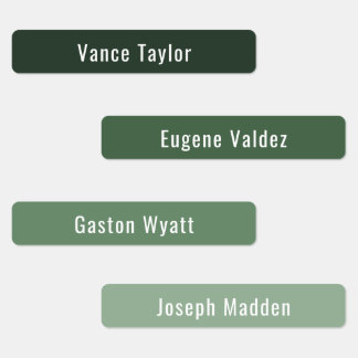 Plantas Verdes Cores Nome à Prova de Água Etiqueta