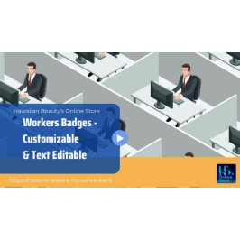 Plástico personalizável Crachá 1