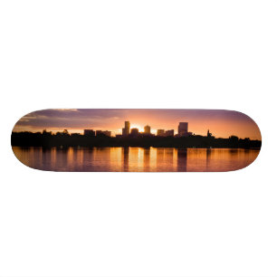 Plataforma do skate da skyline de Denver