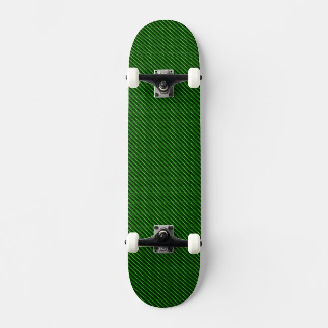 Plataforma do skate do verde da fibra do carbono (Frente)
