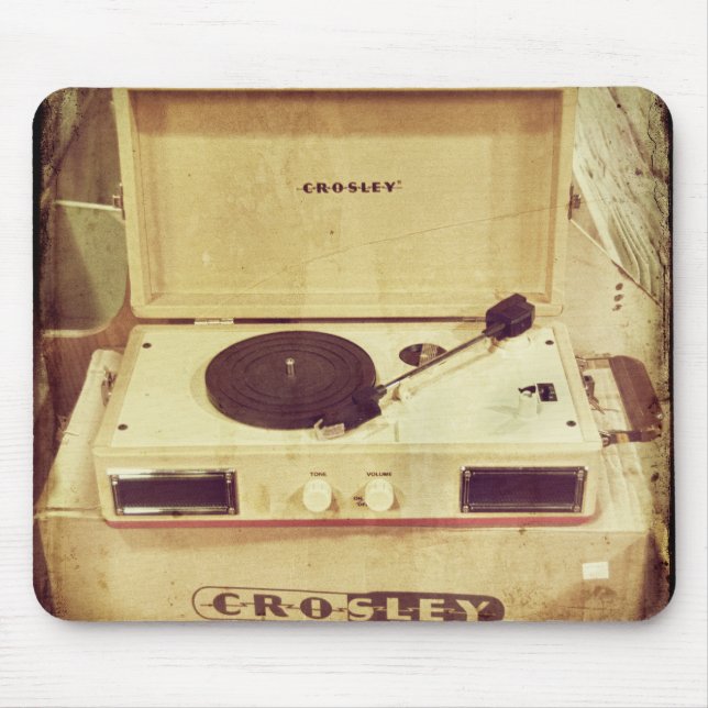 Plataforma giratória Mousepad do vintage (Frente)