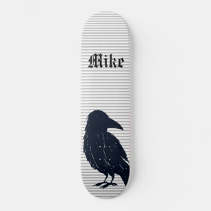 Plataforma personalizada do skate do corvo
