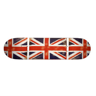 Plataforma retro do skate de Union Jack do vintage
